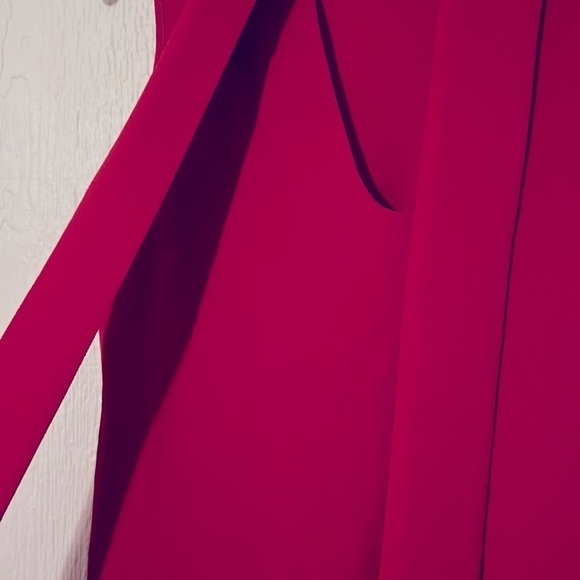 Michael Kors red shell sleeveless tie blouse 0P - Picture 2 of 4